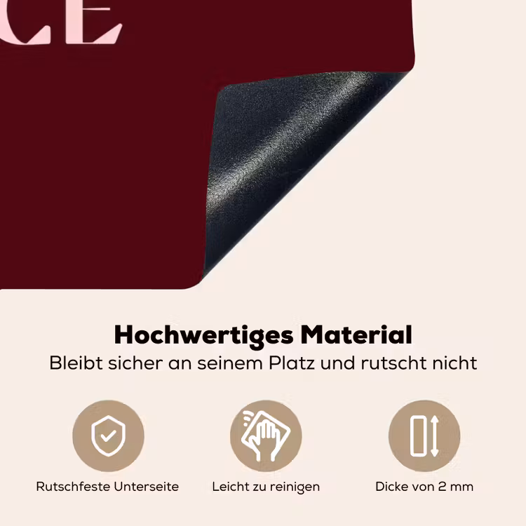 Nice - Bordeaux - Roze Inductie beschemer met haakjes klein -ky-onderkant-de