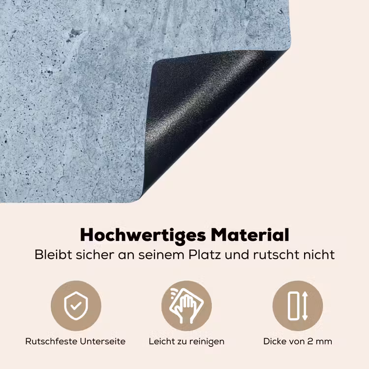 Oppervlak - Ruw - Abstract - Modern - Grijs Inductie beschemer met haakjes klein -ky-onderkant-de