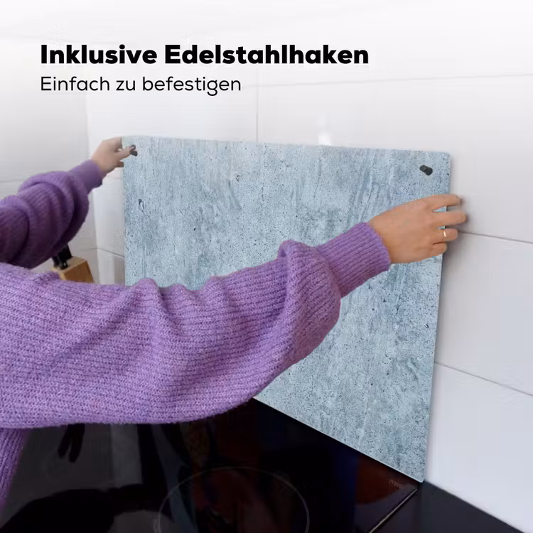 Oppervlak - Ruw - Abstract - Modern - Grijs Inductie beschemer met haakjes klein -ky-ophangen-de