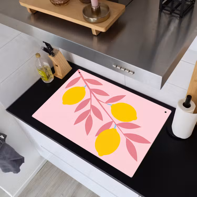 Fruit - Tak - Natuur - Abstract - Roze Inductie beschemer met haakjes klein -sfeer1