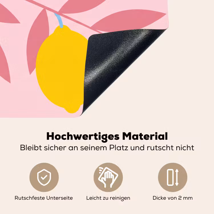 Fruit - Tak - Natuur - Abstract - Roze Inductie beschemer met haakjes klein -ky-onderkant-de