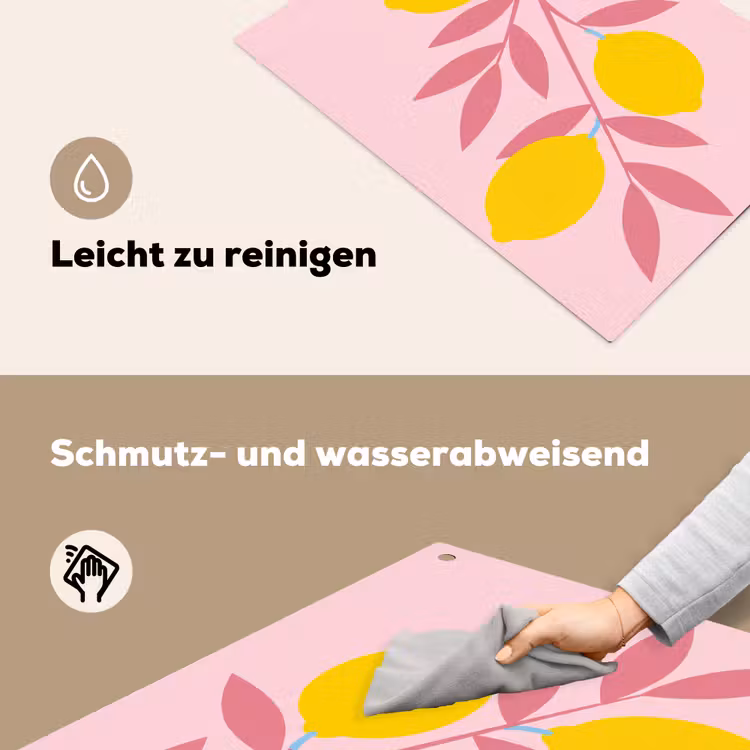 Fruit - Tak - Natuur - Abstract - Roze Inductie beschemer met haakjes klein -ky-schoon-de