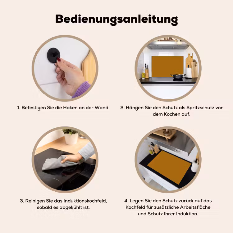 Ocre - Gold - Geel Inductie beschemer met haakjes klein 777 -ky-gebruik-de