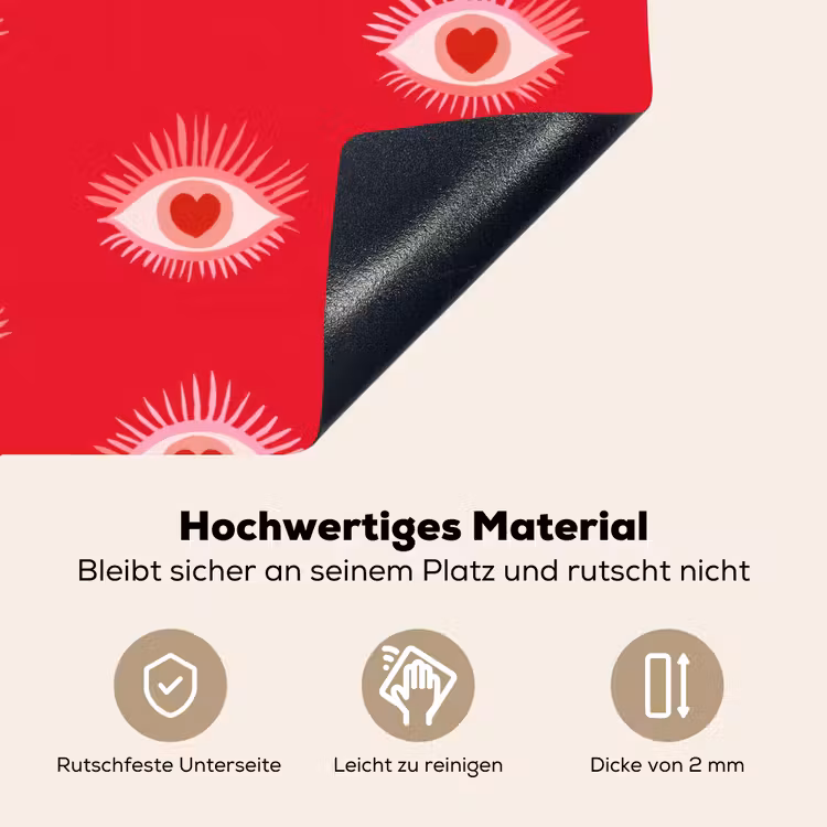 Ogen - Hart - Abstract - Rood - Roze Inductie beschemer met haakjes klein 777 -ky-onderkant-de