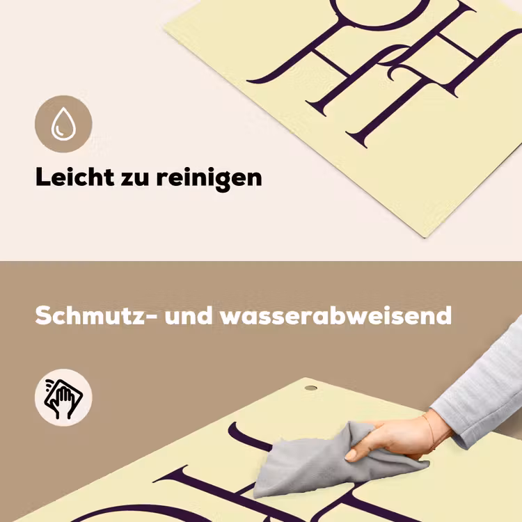 Oh hi - Geel - Monogram Inductie beschemer met haakjes klein -ky-schoon-de
