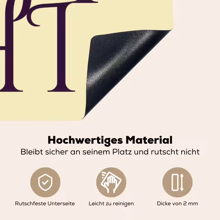 Oh hi - Geel - Monogram Inductie beschemer met haakjes klein -ky-onderkant-de