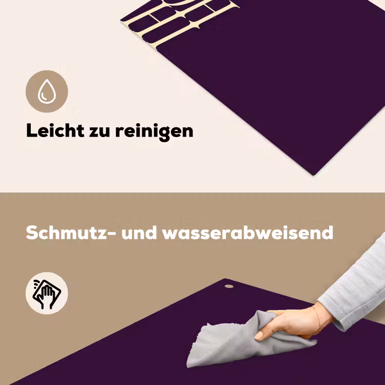 Oh hi - Paars - Cursief Inductie beschemer met haakjes klein -ky-schoon-de