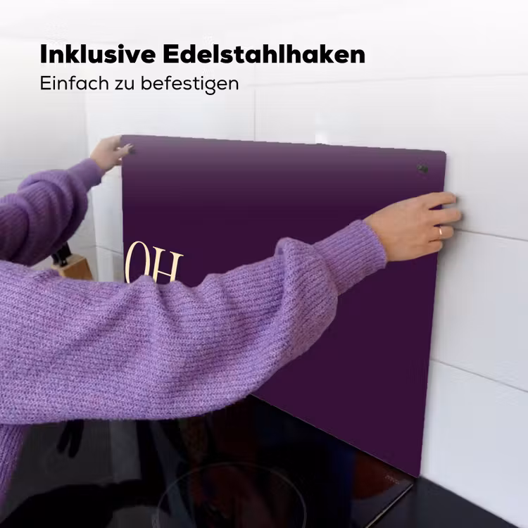 Oh hi - Paars - Cursief Inductie beschemer met haakjes klein -ky-ophangen-de