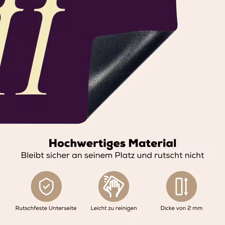 Oh hi - Paars - Minimalistisch Inductie beschemer met haakjes klein -ky-onderkant-de