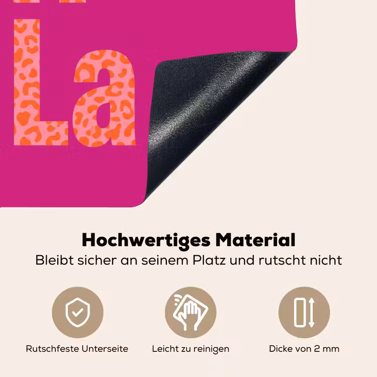 Oh la la - Luipaardprint - Roze Inductie beschemer met haakjes klein -ky-onderkant-de