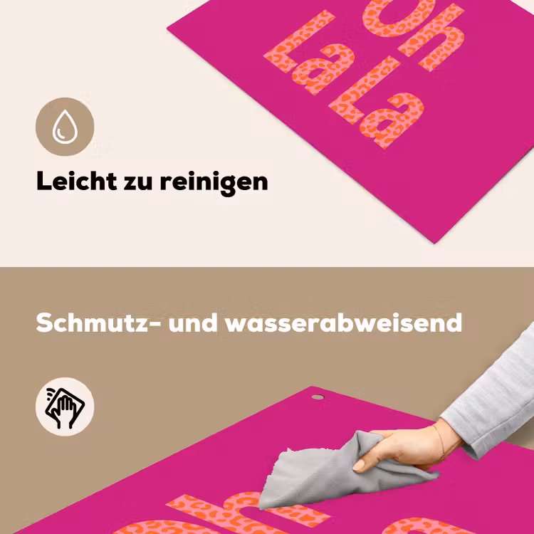 Oh la la - Luipaardprint - Roze Inductie beschemer met haakjes klein -ky-schoon-de