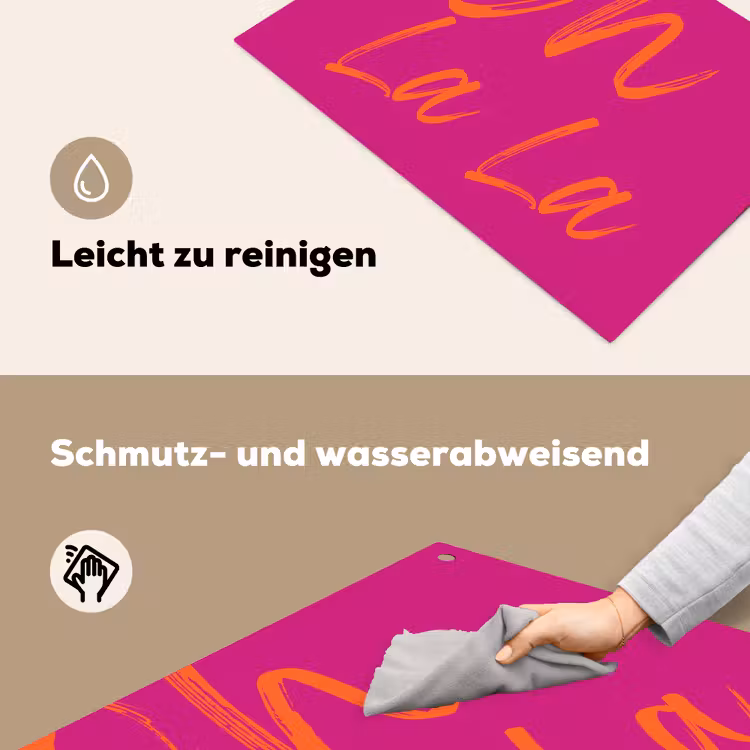 Oh la la - Oranje - Roze Inductie beschemer met haakjes klein -ky-schoon-de