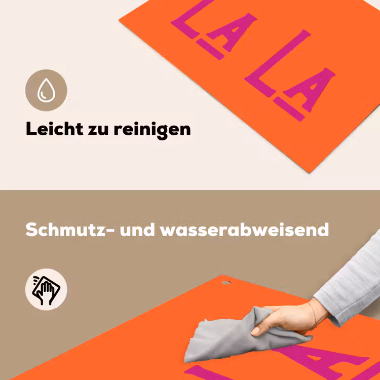 Oh la la - Oranje - Roze - Scheeflettertype Inductie beschemer met haakjes klein -ky-schoon-de