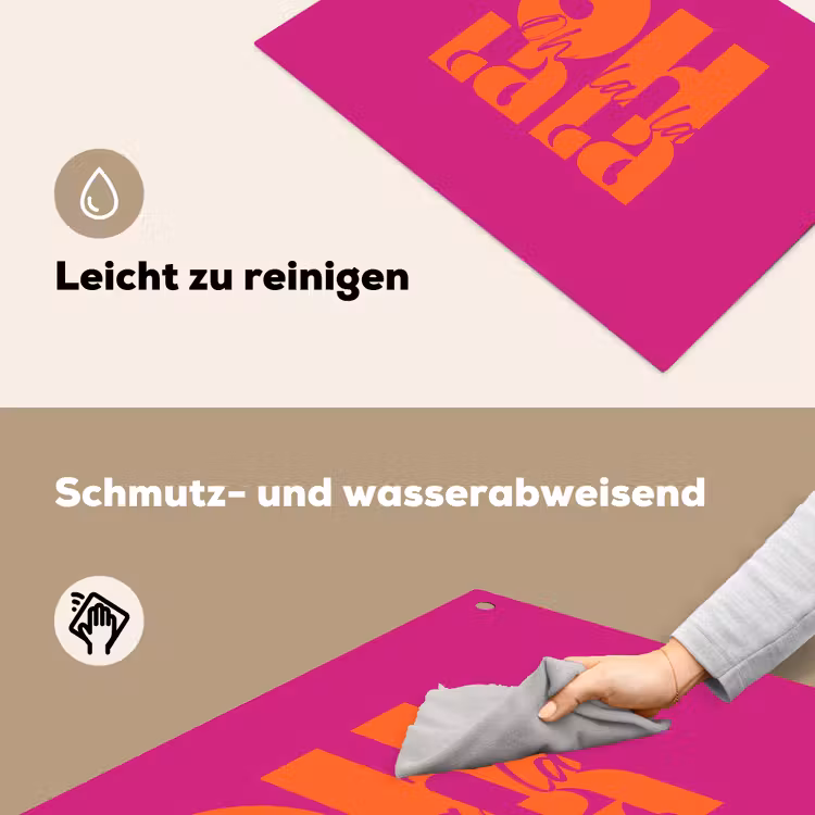 Oh la la - Roze - Oranje - Gestapelde letters Inductie beschemer met haakjes klein -ky-schoon-de