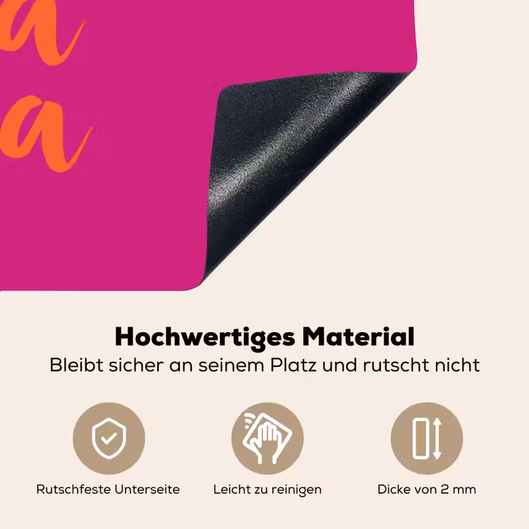 Oh la la - Roze - Oranje - Minimalistisch Inductie beschemer met haakjes klein -ky-onderkant-de
