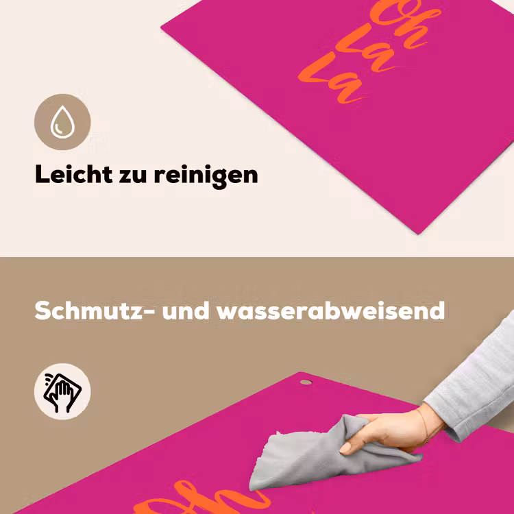 Oh la la - Roze - Oranje - Minimalistisch Inductie beschemer met haakjes klein -ky-schoon-de