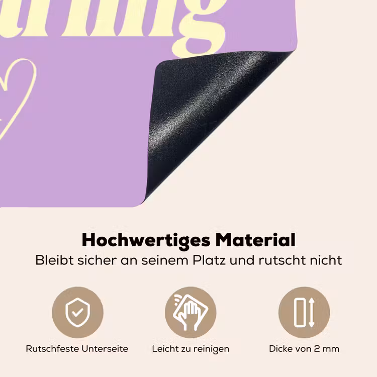 Oh darling - Hart - Paars Inductie beschemer met haakjes klein -ky-onderkant-de