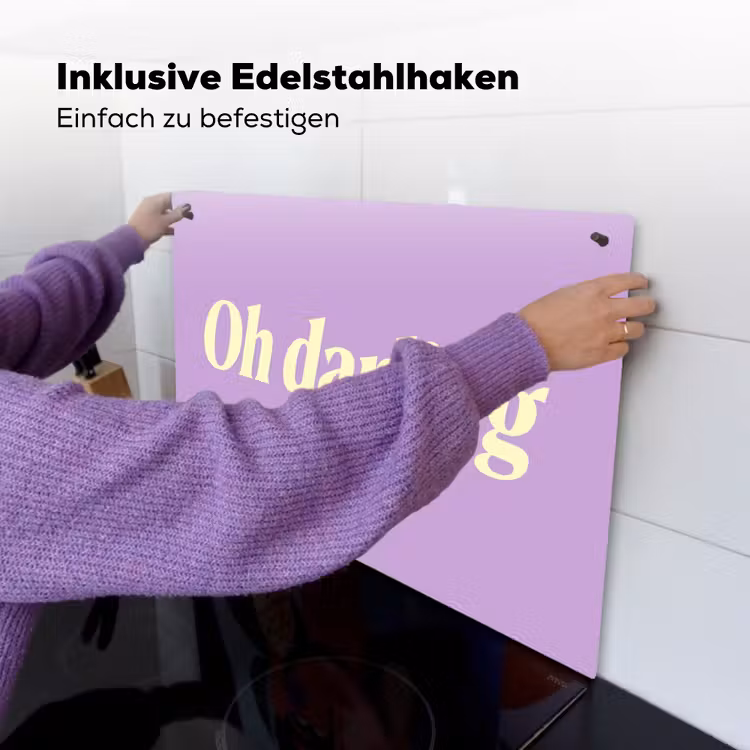 Oh darling - Hart - Paars Inductie beschemer met haakjes klein -ky-ophangen-de