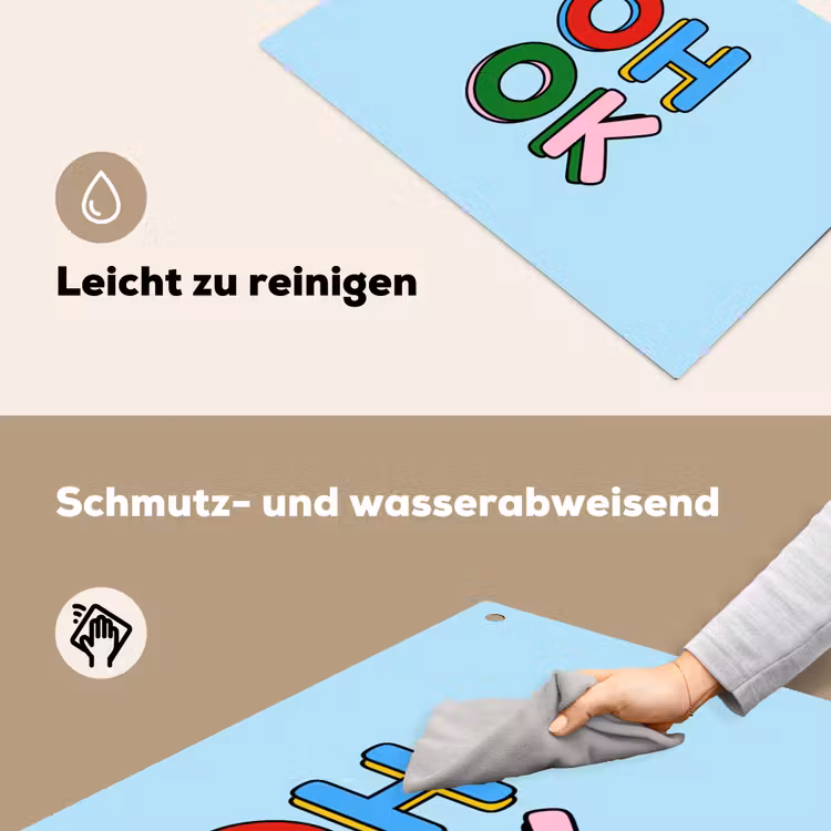 Oh ok - Blauw - Kleurrijk Inductie beschemer met haakjes klein -ky-schoon-de