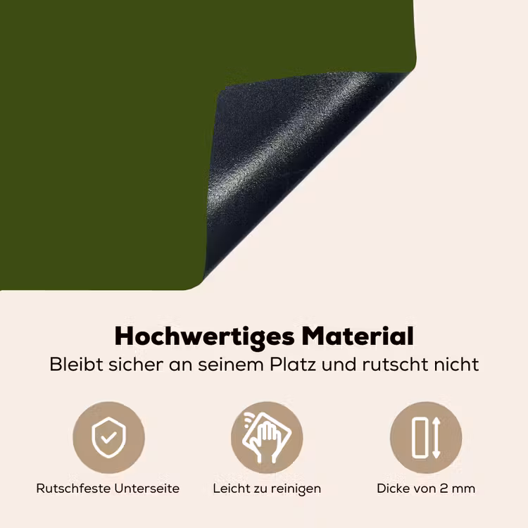 Olive - Drab - Groen Inductie beschemer met haakjes klein 777 -ky-onderkant-de