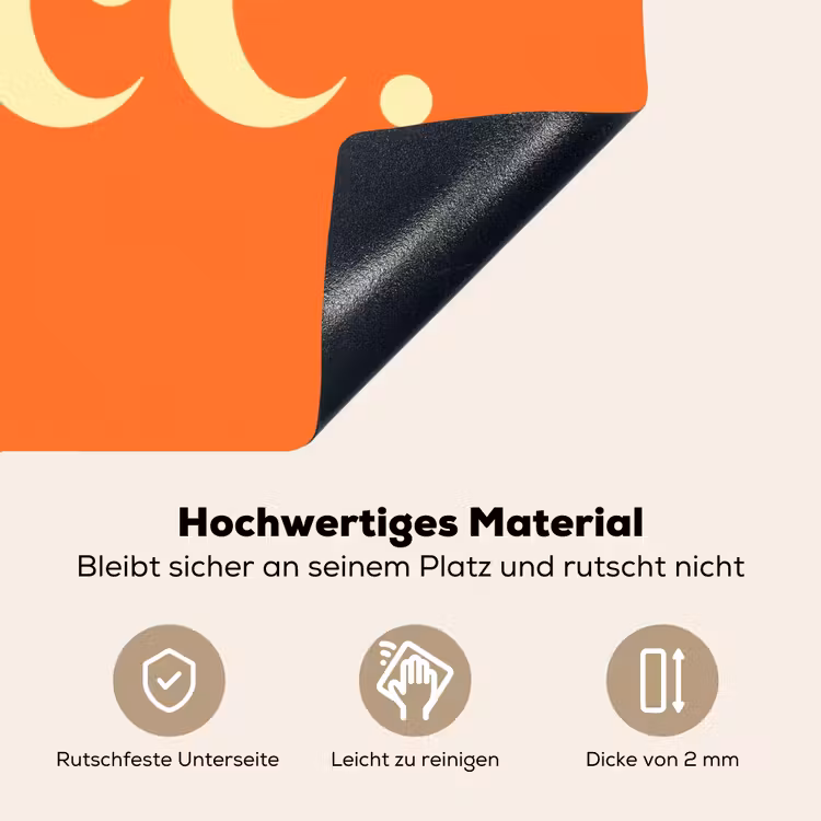 Oranje - Gebroken wit - Nice Inductie beschemer met haakjes klein -ky-onderkant-de
