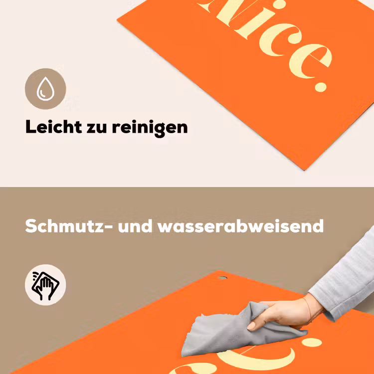 Oranje - Gebroken wit - Nice Inductie beschemer met haakjes klein -ky-schoon-de