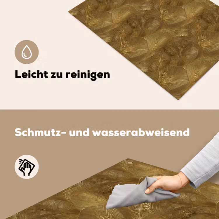 Organisch - Lijnen - Goud Inductie beschemer met haakjes klein 777 -ky-schoon-de