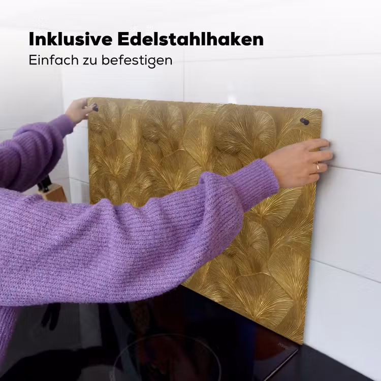 Organisch - Lijnen - Goud Inductie beschemer met haakjes klein 777 -ky-ophangen-de
