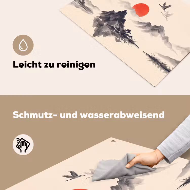 Oosters - Kraanvogels - Landschap Inductie beschemer met haakjes klein -ky-schoon-de