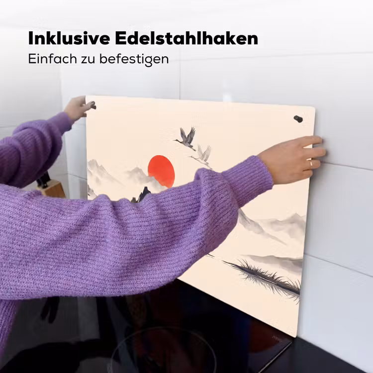 Oosters - Kraanvogels - Landschap Inductie beschemer met haakjes klein -ky-ophangen-de