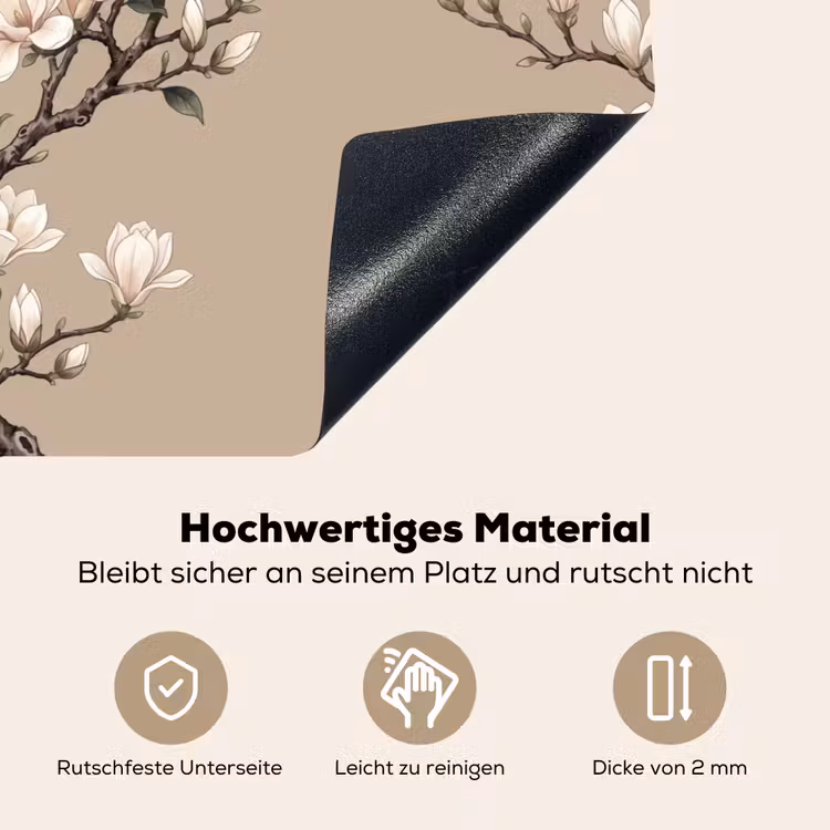 Oosters - Vogels - Beige Inductie beschemer met haakjes klein -ky-onderkant-de