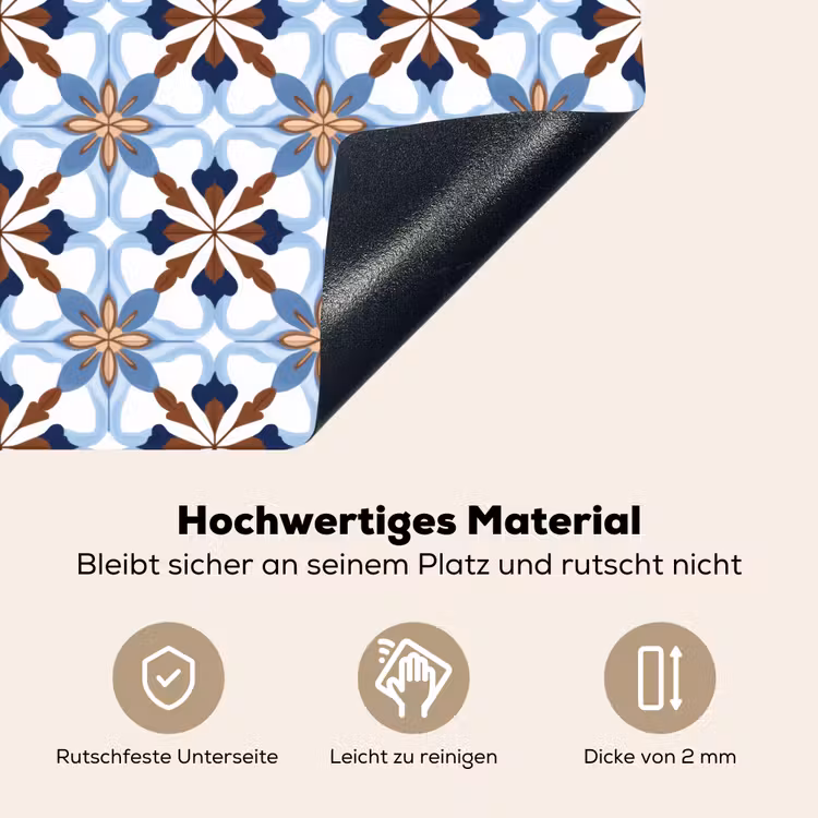 Ornament - Tegel - Kleurrijk Inductie beschemer met haakjes klein 777 -ky-onderkant-de