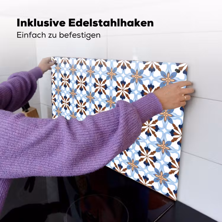 Ornament - Tegel - Kleurrijk Inductie beschemer met haakjes klein 777 -ky-ophangen-de