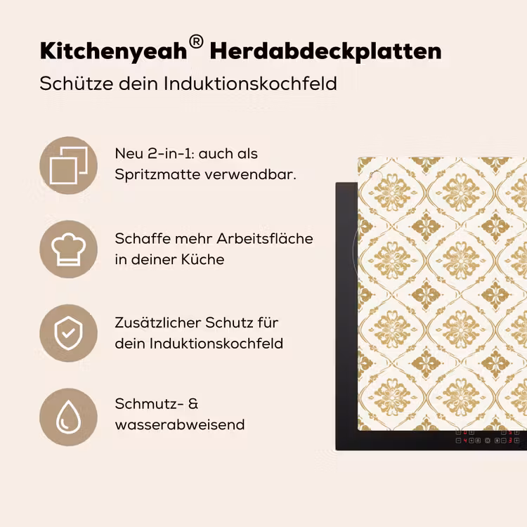 Ornament - Klassiek - Goud Inductie beschemer met haakjes klein 777 -ky-usp-de
