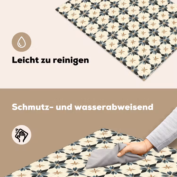 Sierlijk - Ornament - Blauw Inductie beschemer met haakjes klein 777 -ky-schoon-de