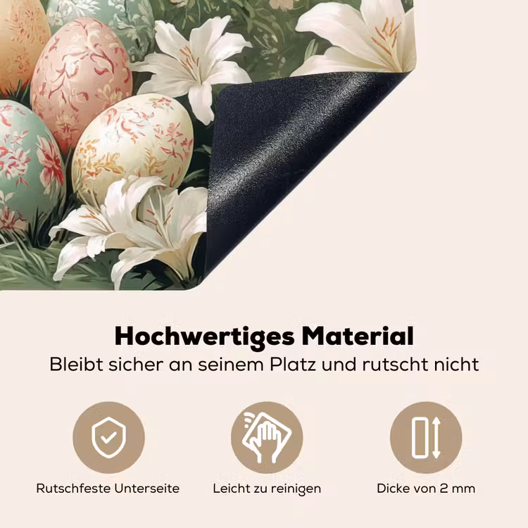 Paaseieren - Pasteltinten - Bloemen Inductie beschemer met haakjes klein -ky-onderkant-de