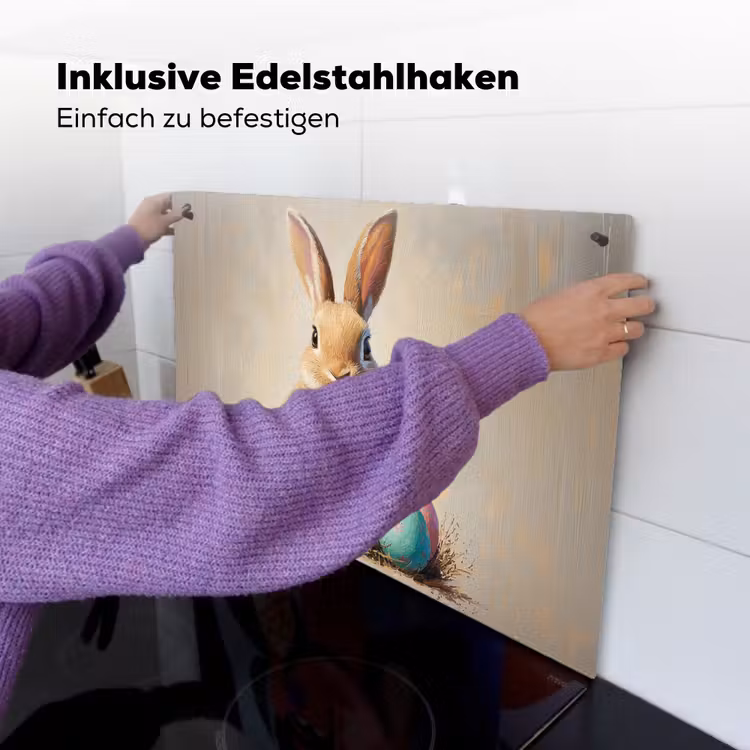 Paashaas - Pastel - Eieren Inductie beschemer met haakjes klein -ky-ophangen-de
