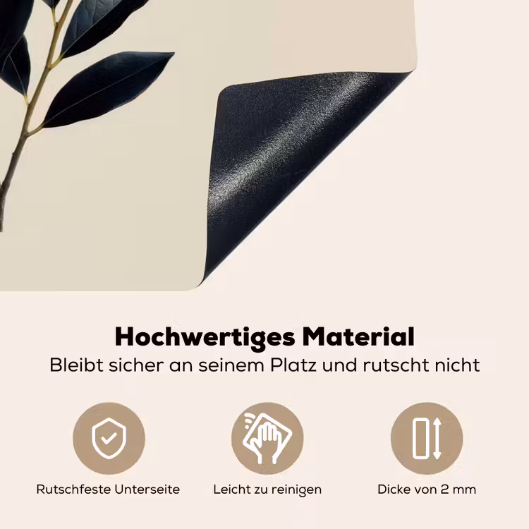 2-in-1 Herdabdeckplatte & Spritzschutz - Oval - Olivgrün - Einfach - Ovaal - Olijfgroen - Simpel Inductie beschemer met haakjes klein