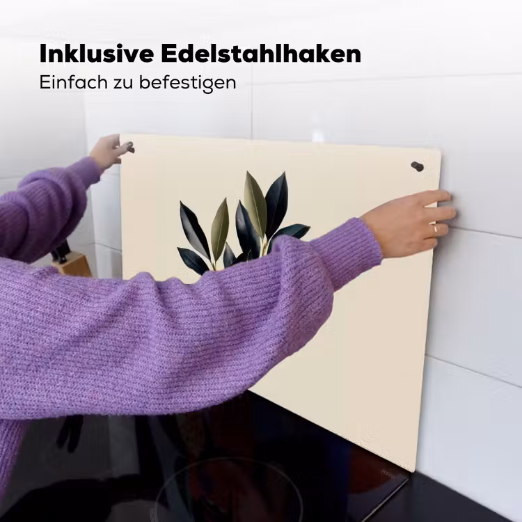 2-in-1 Herdabdeckplatte & Spritzschutz - Oval - Olivgrün - Einfach - Ovaal - Olijfgroen - Simpel Inductie beschemer met haakjes klein