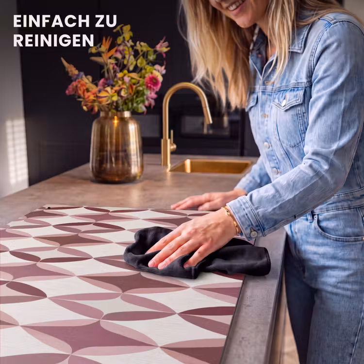2-in-1 Herdabdeckplatte & Spritzschutz - Oval - Textur - Rosa - Ovaal - Textuur - Roze Inductie beschemer met haakjes klein 777