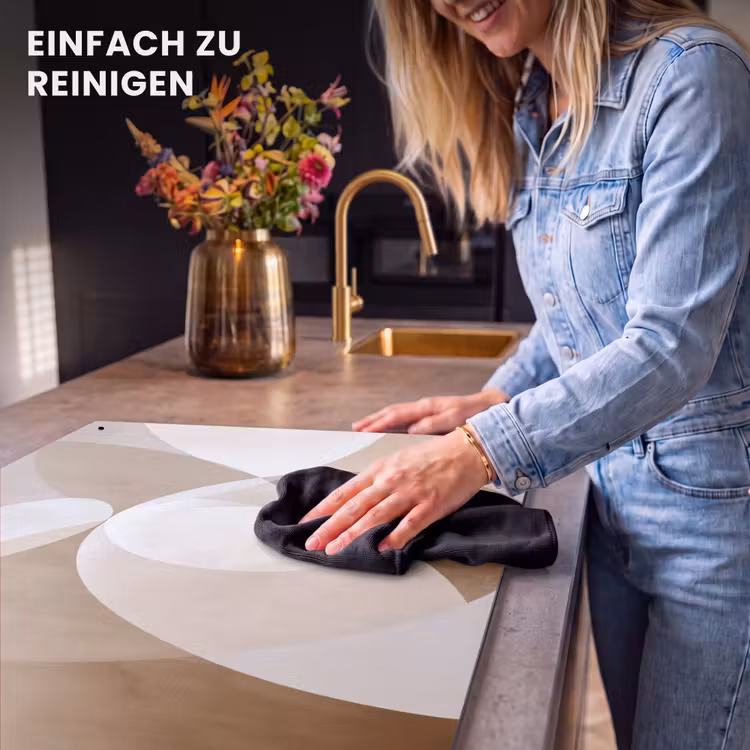 2-in-1 Herdabdeckplatte & Spritzschutz - Ovale Formen - Transparent - Weicher Übergang - Ovale vormen - Transparant - Zachte overgang Inductie beschemer met haakjes klein