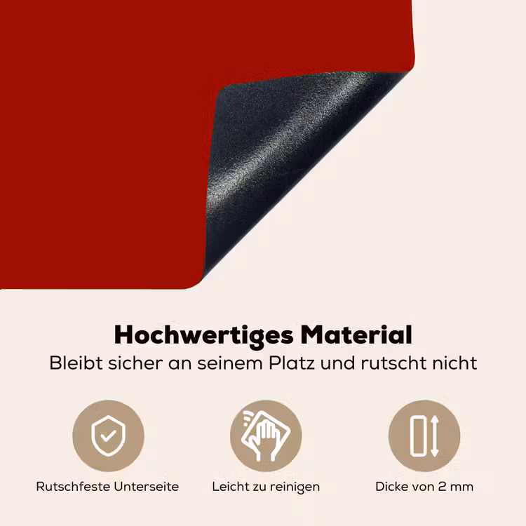 Oxblood - Maroon - Rood Inductie beschemer met haakjes klein 777 -ky-onderkant-de