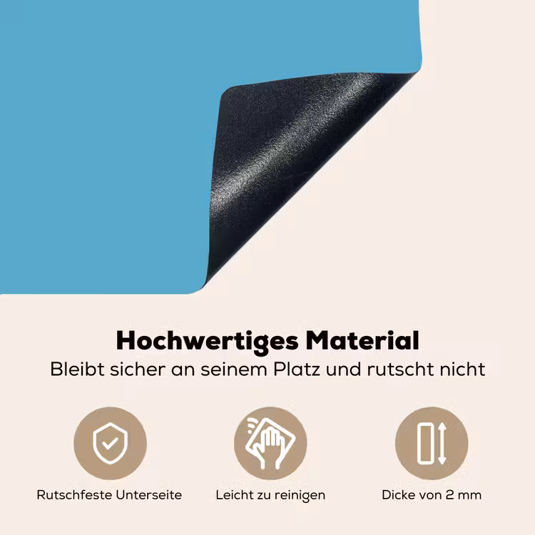 Ocean - Teal - Blauw Inductie beschemer met haakjes klein 777 -ky-onderkant-de