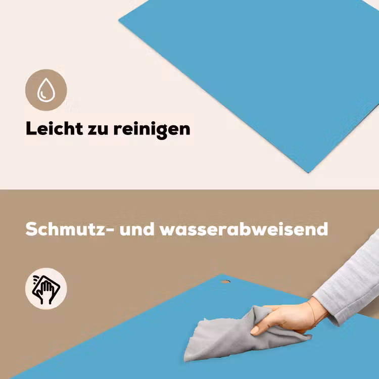 Ocean - Teal - Blauw Inductie beschemer met haakjes klein 777 -ky-schoon-de