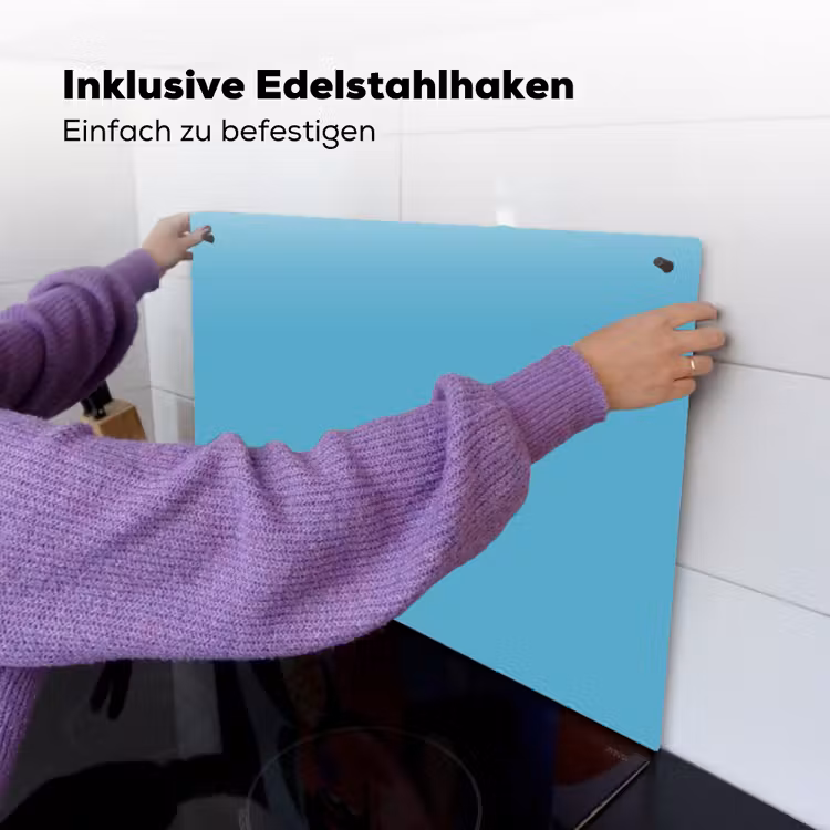 Ocean - Teal - Blauw Inductie beschemer met haakjes klein 777 -ky-ophangen-de
