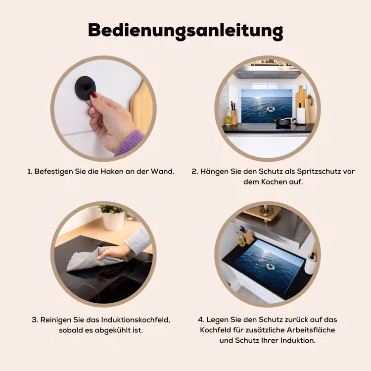 Oceaan - Zwemband - Horizon Inductie beschemer met haakjes klein -ky-gebruik-de