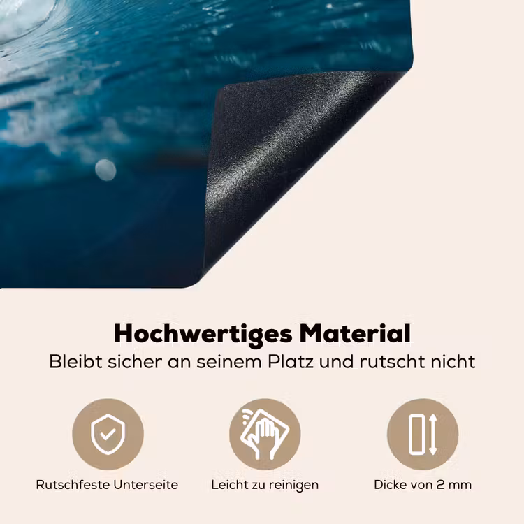 Oceaan - Golf - Strand - Natuur - Blauw Inductie beschemer met haakjes klein -ky-onderkant-de