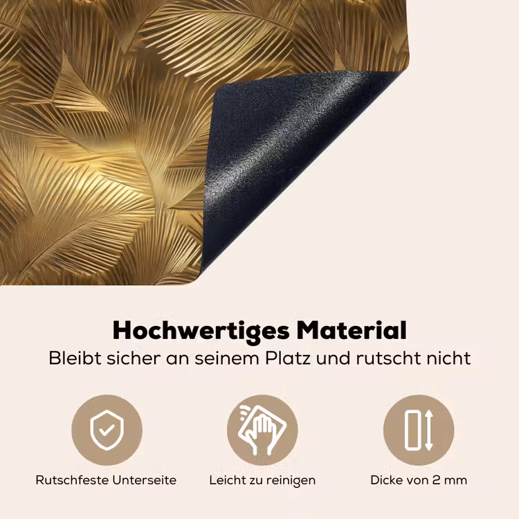Palm - Waaier - Goud Inductie beschemer met haakjes klein 777 -ky-onderkant-de