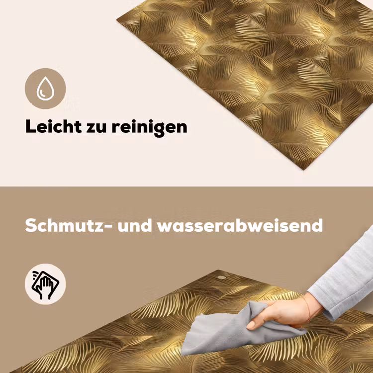 Palm - Waaier - Goud Inductie beschemer met haakjes klein 777 -ky-schoon-de