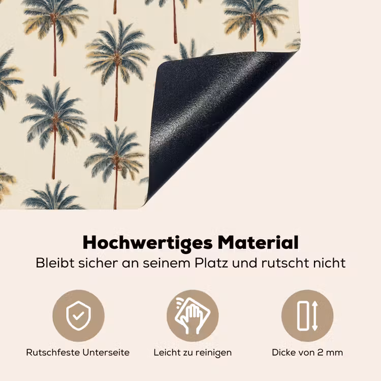 Palmbomen - Tropisch - Groen Inductie beschemer met haakjes klein 777 -ky-onderkant-de